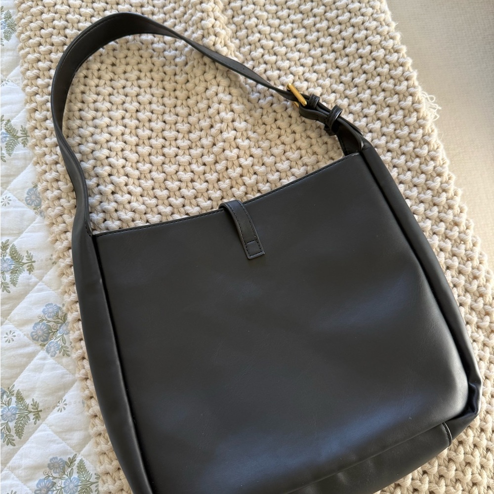 Cider Black Shoulder Bag with Gold Accent - Picture 2 of 4